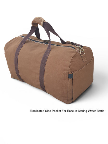 Canvas Travel Duffle Bag | 53 litres | Sports Duffel | Gym Bags | for Men and Women | 100% Cotton Lining | Detachable Broad Strap | Airline Carry-On Luggage | Oversize |