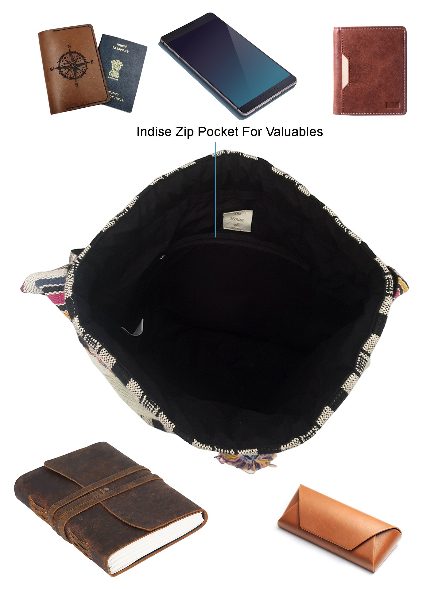 Handloom Boho Sling Bag for Women | Cross Body Bag for Women | 100% Cotton Inner Lining, Drawstring Closure | Shoulder Bags Suitable for College & Daily Essentials (Grey Black)