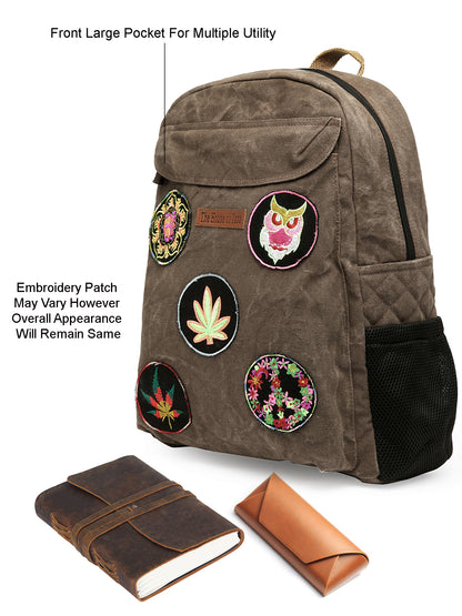 Canvas Laptop Backpack for Men & Women 16 Liters | Casual Bag with Waterproof Inner Lining & Laptop Compartment (fits up to 15.6 Inch) | Suitable for College & Travel