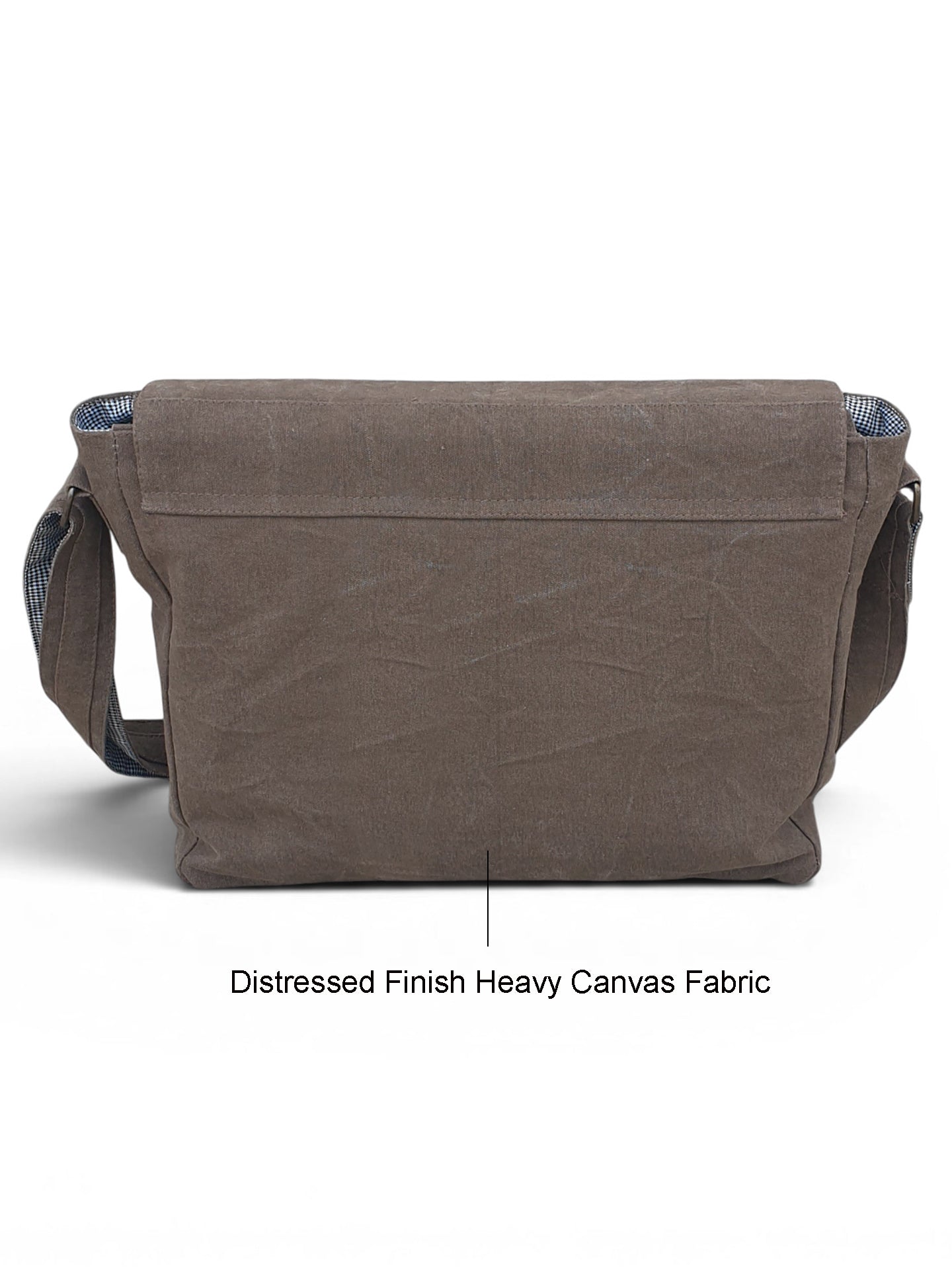 Distressed Cotton Canvas Messenger Bag for Men and Women | Printed Crossbody Sling Bag With Laptop Compartment (Upto 15.6 Inch), Broad Adjustable Straps