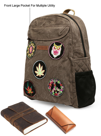 Canvas Laptop Backpack for Men & Women 16 Liters | Casual Bag with Waterproof Inner Lining & Laptop Compartment (fits up to 15.6 Inch) | Suitable for College & Travel
