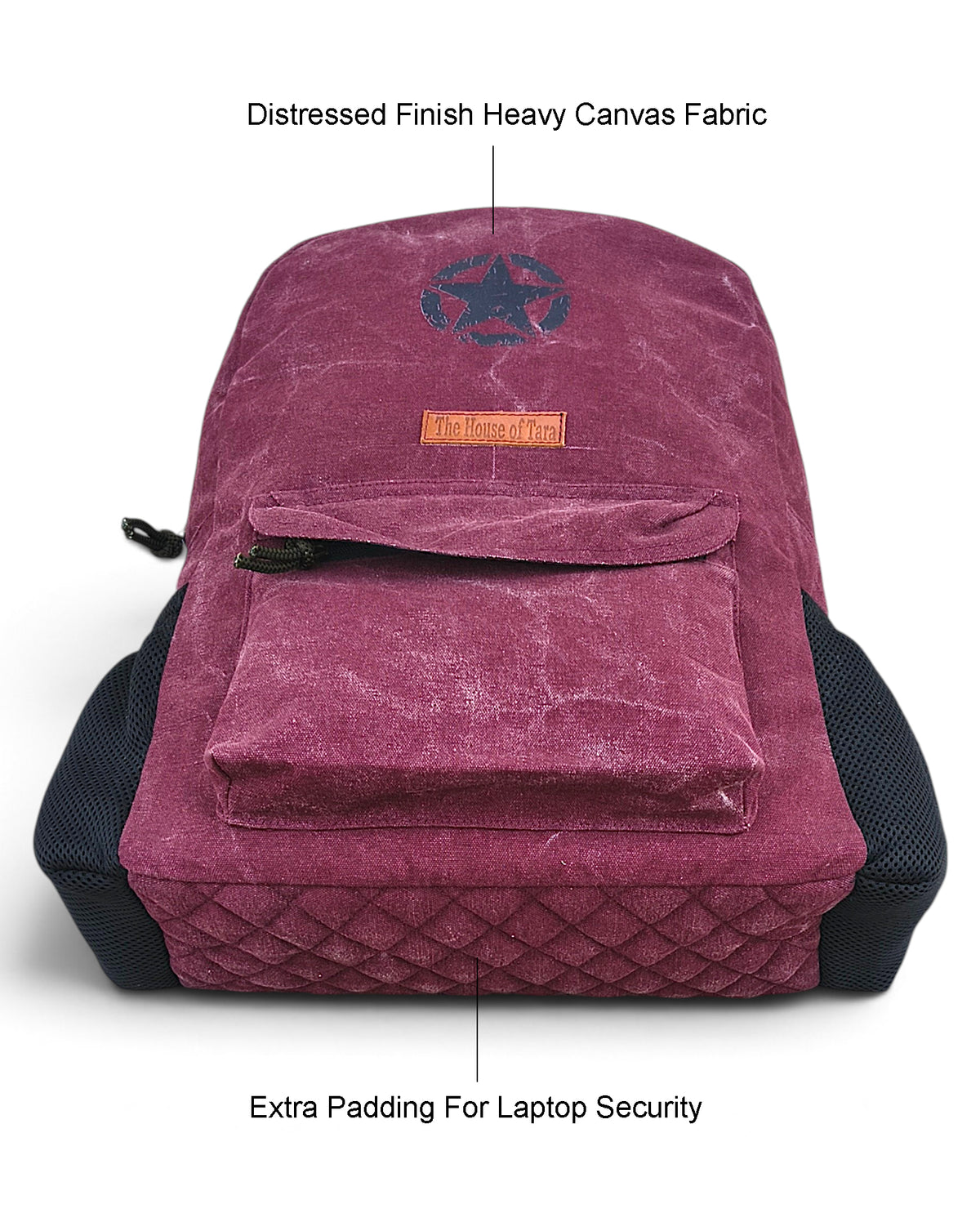 Canvas Laptop Backpack for Men & Women 18 Liters | Casual Bag with Polyester Lining & Laptop Compartment (fits up to 15.6 Inch) | Suitable for College & Travel
