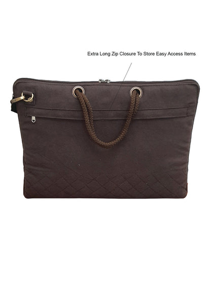 Unisex Messenger Bags | Laptop Messenger Bag made with Canvas | Fits upto 15.6 Inches Laptop/MacBook | Comes with Detachable Zip Pouch | Crossbody Sling Bag For Men Women