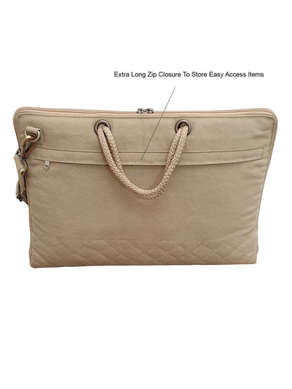 Unisex Messenger Bags | Laptop Messenger Bag made with Canvas | Fits upto 15.6 Inches Laptop/MacBook | Comes with Detachable Zip Pouch | Crossbody Sling Bag For Men Women