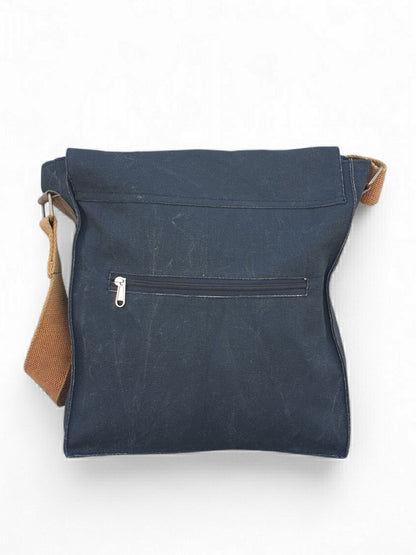 Sturdy Cotton Canvas Messenger Bags for Men and Women | With two Magnetic Snap Buttons Flap Closure, Adjustable Body Strap & Multiutility Lobster Hook