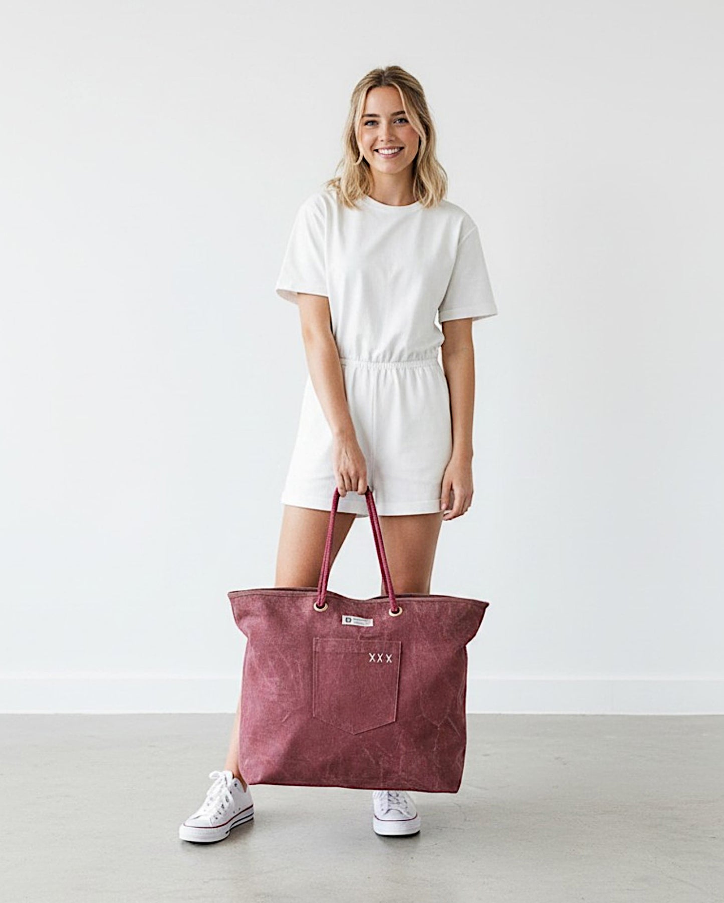 Cotton Canvas Oversized Tote Bag with Zip Pouch | YKK Zipper Closure | Padded Pocket for Tablet & Sunglasses/Phone | Bottle Holder | Strong Nylon Handles | Women