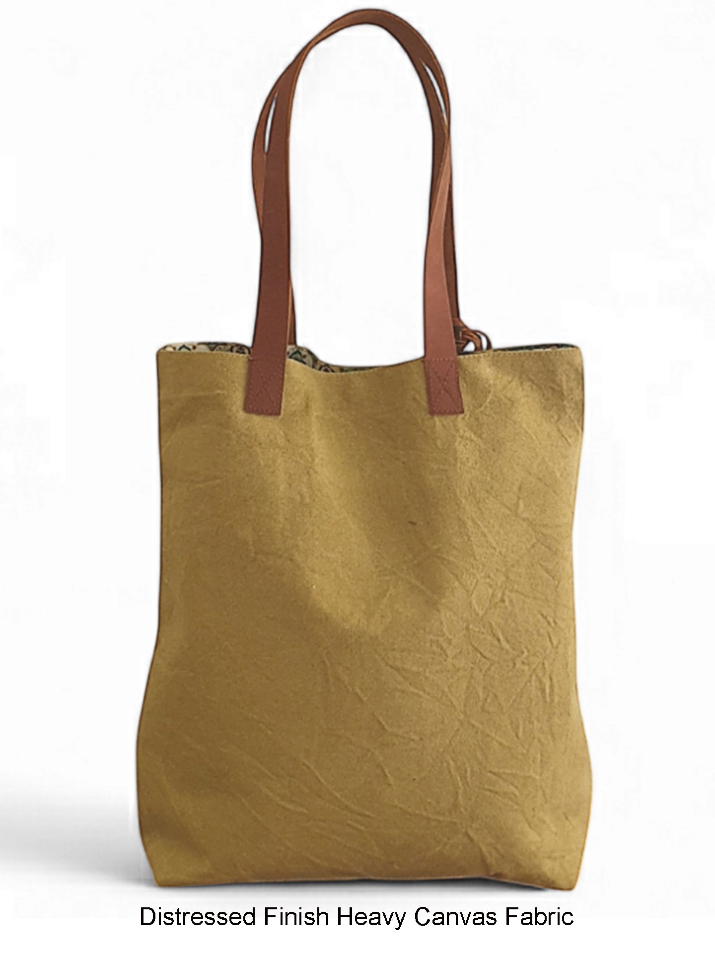Distressed Finish Heavy Canvas Tote Handbag | Tassel Embellished | Magnetic Closure & Internal Zip Pocket Shoulder Bag | For College, Office and Daily Use | For Women