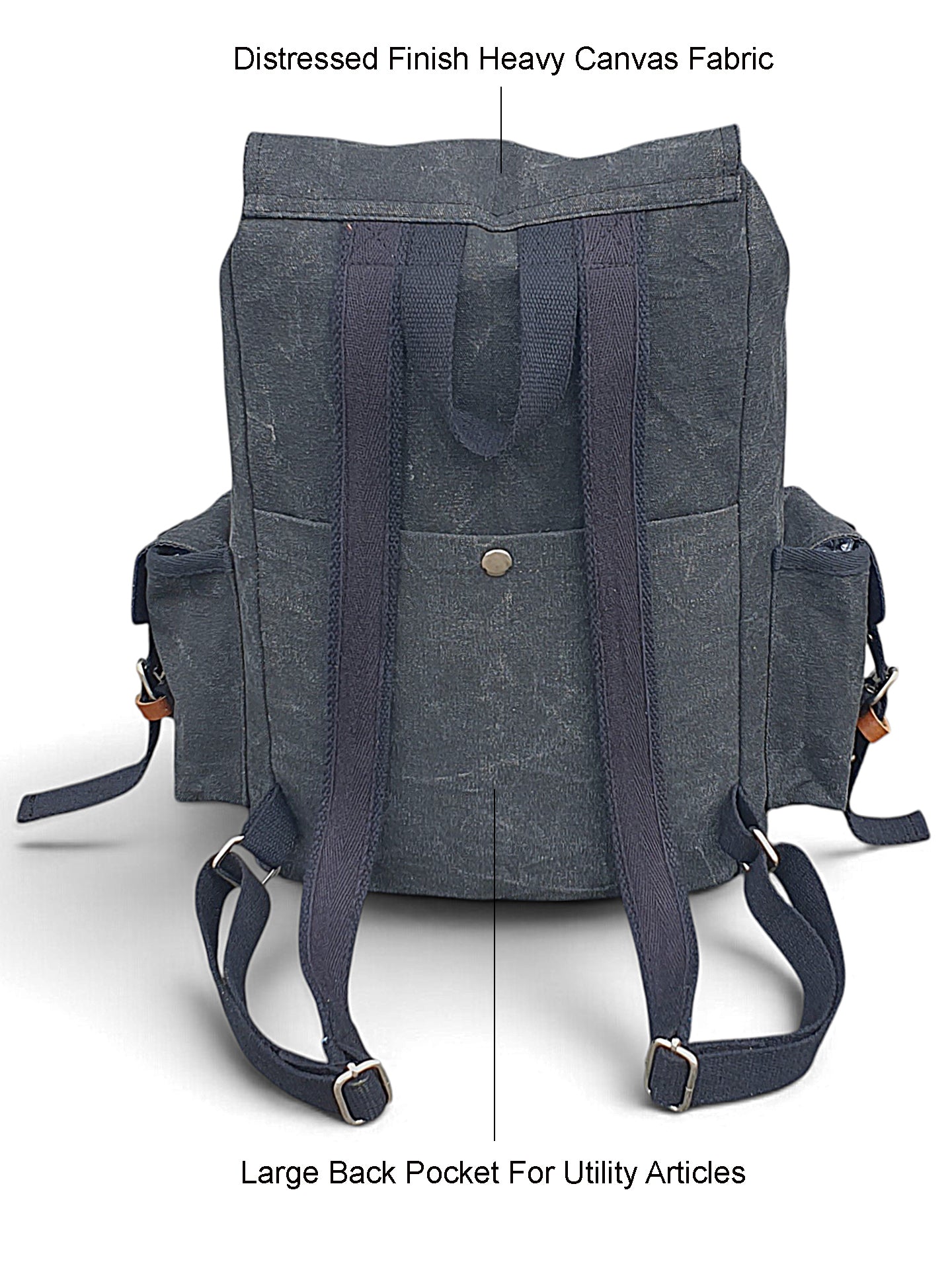 Canvas Backpack for Men and Women 23L | Casual Cotton Bag With  Inner Lining, 4 External & 3 Internal Pockets | Backpacks Suitable for College, Travel & Hiking