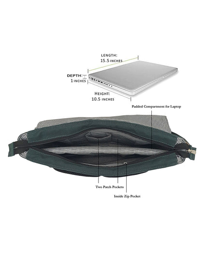 Cotton Canvas Messenger Bag for Men and Women | Printed Crossbody Sling Bag With Laptop Compartment (Upto 15.6 Inch), Broad Adjustable Straps &  Inner Lining
