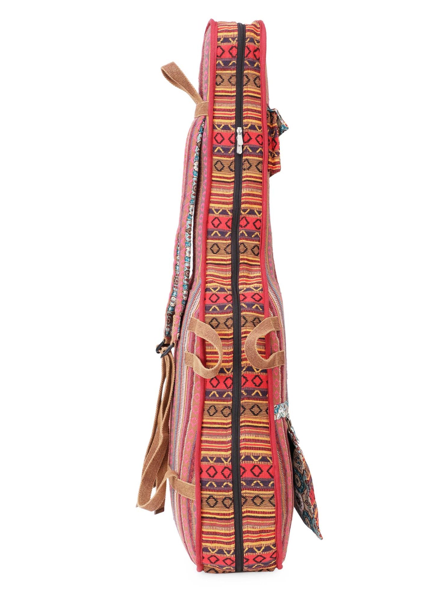 Ethnic Handloom Fabric Acoustic Guitar Bag Cover for Men and Women | Modern Guitar Case |  Inner Lining | Adjustable Straps | Padded Protection | Zip Pocket |