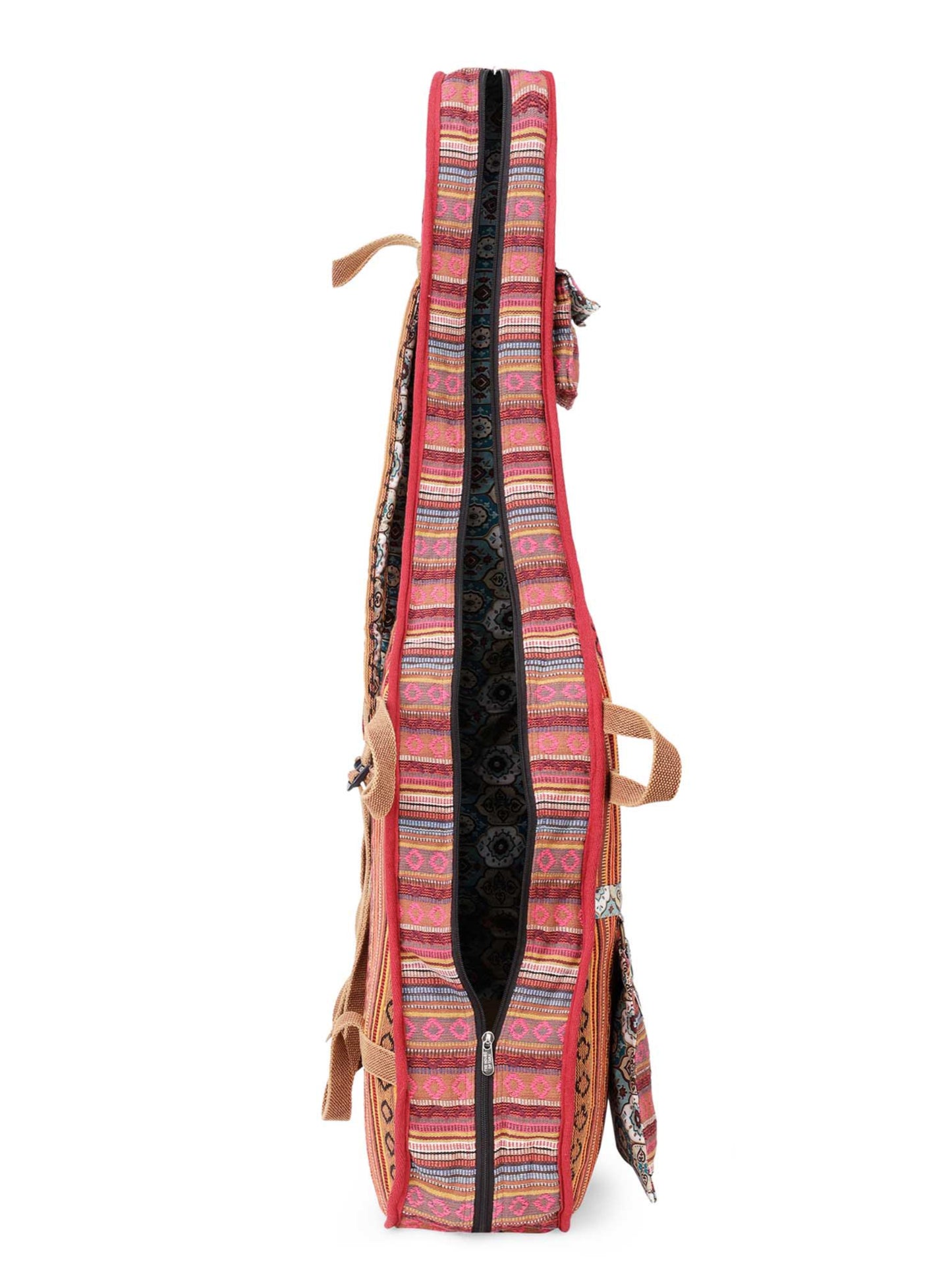Ethnic Handloom Fabric Acoustic Guitar Bag Cover for Men and Women | Modern Guitar Case |  Inner Lining | Adjustable Straps | Padded Protection | Zip Pocket |