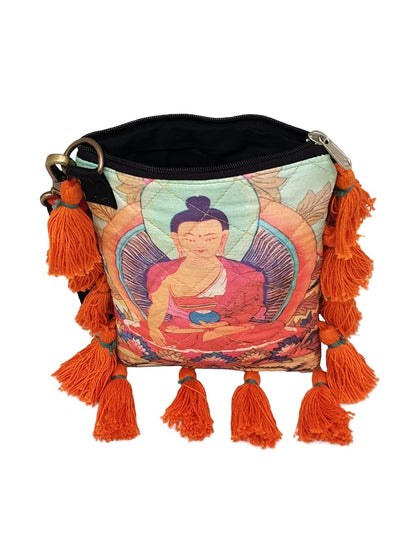 Poly Silk Sling Bag for Women | Cross Body Bag With Zipped Compartment, Removable Strap &  Inner Lining | Printed Shoulder Bags Suitable for College & Travel