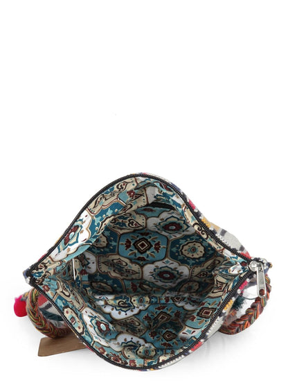 The House of tara Handloom Purse For Women | Small Crossbody Sling Bag with Waterproof Inner Lining, Tassels & Zip Pocket | Handcrafted Aesthetic Foldable Ladies Purse Handbag (Multicolor)