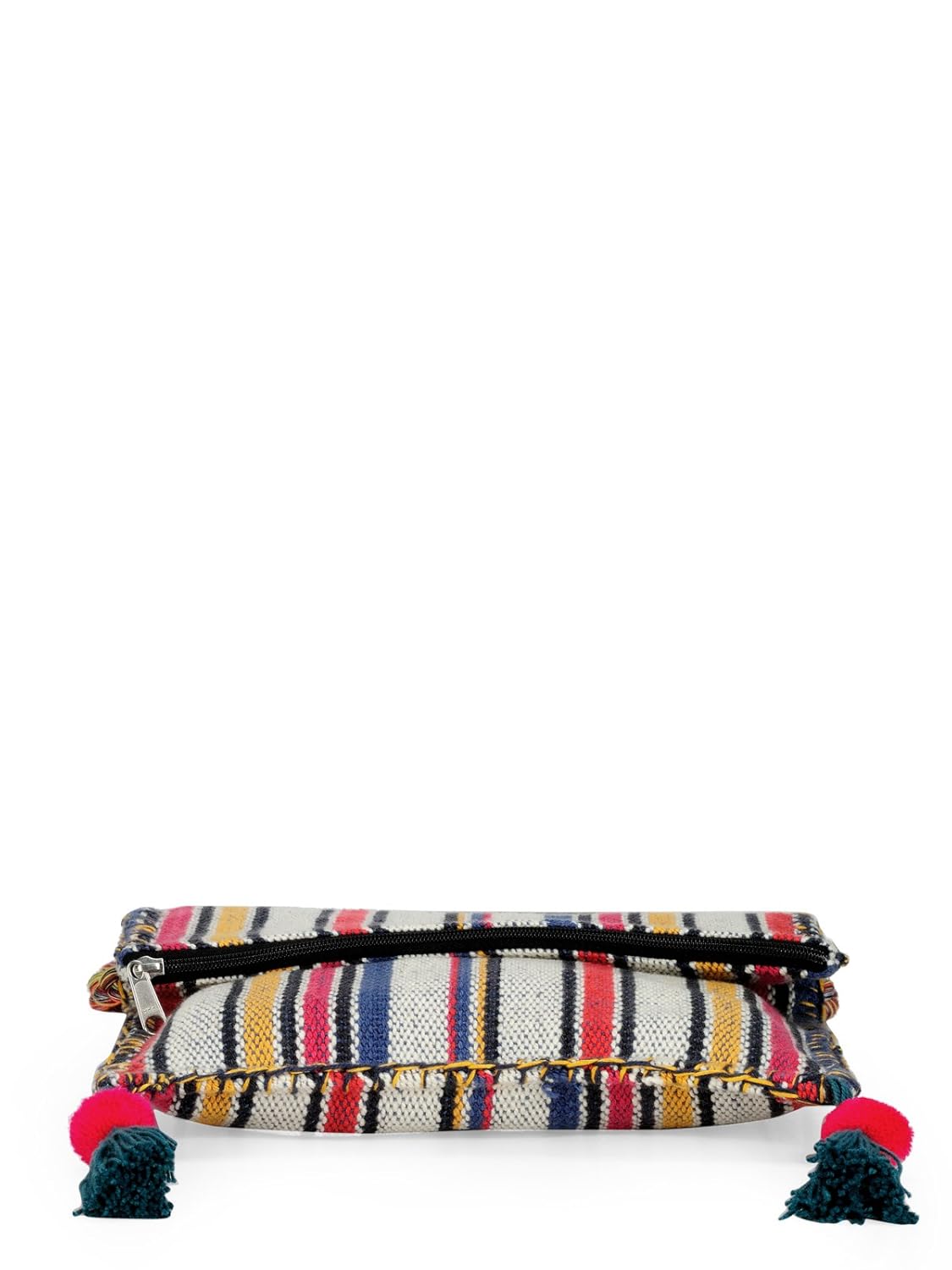 The House of tara Handloom Purse For Women | Small Crossbody Sling Bag with Waterproof Inner Lining, Tassels & Zip Pocket | Handcrafted Aesthetic Foldable Ladies Purse Handbag (Multicolor)