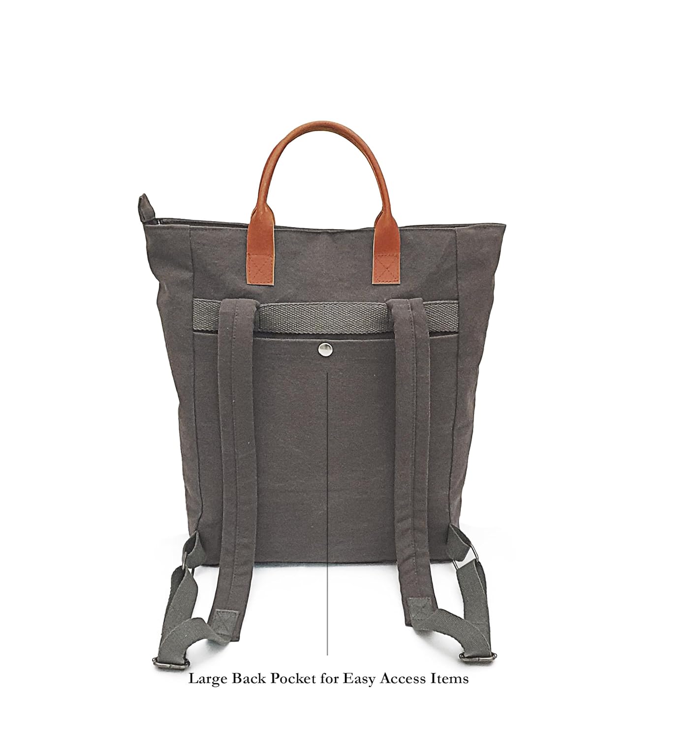 The House of tara Convertible Canvas Backpack for Men and Women 15 L | Casual Bag With Laptop Compartment (Upto 14 Inch), Inside Patch Pockets & Grab Handle | Suitable for Office & College