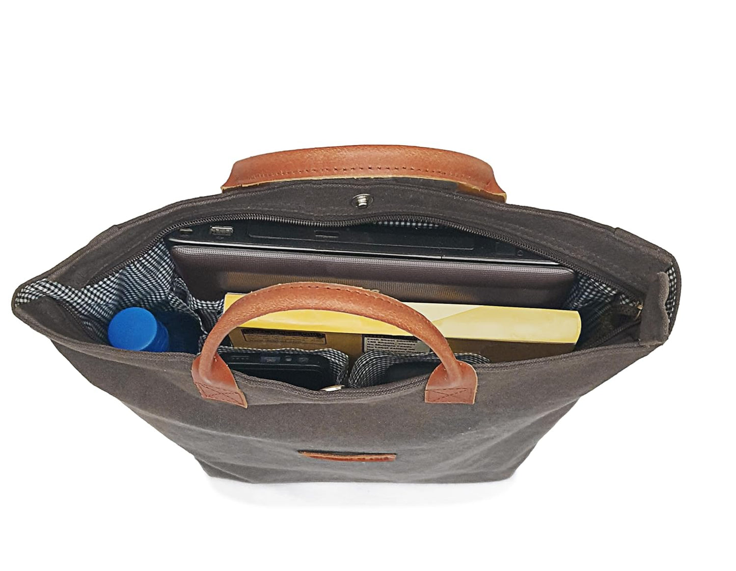 The House of tara Convertible Canvas Backpack for Men and Women 15 L | Casual Bag With Laptop Compartment (Upto 14 Inch), Inside Patch Pockets & Grab Handle | Suitable for Office & College