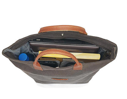 The House of tara Convertible Canvas Backpack for Men and Women 15 L | Casual Bag With Laptop Compartment (Upto 14 Inch), Inside Patch Pockets & Grab Handle | Suitable for Office & College