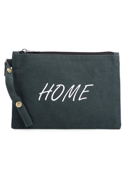 The House of tara Canvas Tote Bag with Detachable Pouch | Cotton Shopping Handbag | Magnetic Closure Tote with Zipper Pouch | Back Pocket with Zip | Home Print | For Women