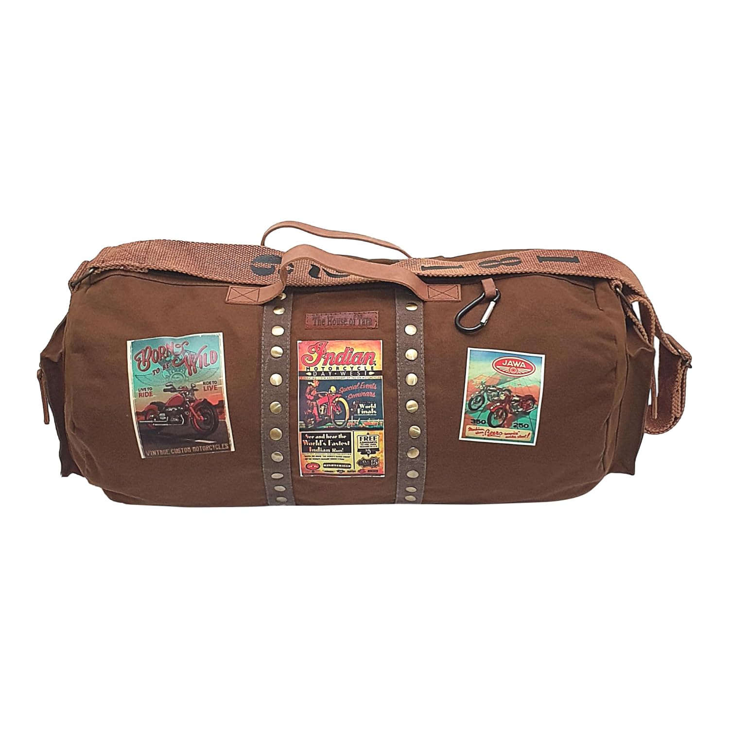 The House of Tara Canvas Travel Duffle Bag 25 litres | Sports Duffel | for Men and Women | Adjustable Broad Strap | Gym Bag | Airline Carry On Luggage | Quick Access Pockets | Khaki