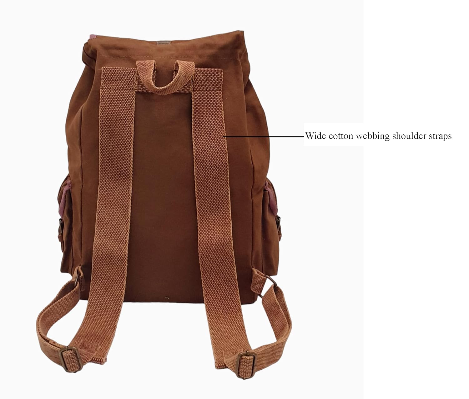 The House of tara Canvas Backpack for Men & Women 19 Liters | Waterproof Cloth Bag with Broad Adjustable Straps & 3 External Pockets | Spacious Casual Backpacks for College & Travel (Khaki Green)