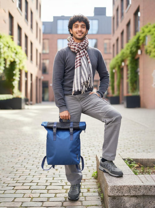The House of tara Waterproof Laptop Backpack for Men & Women | 16 Litres | For Office, College, Travel & Hiking | 15.6 inch Laptop Compatible (Navy Blue)