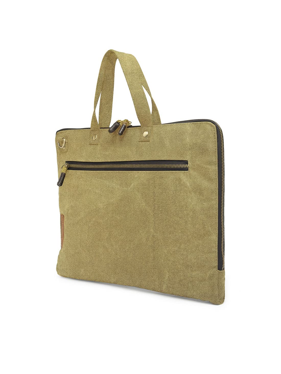 The House of tara Beige Canvas Laptop MacBook Messenger Bag for Men and Women | Formal Business Slim Crossbody Sling Bag for College Purpose | Laptop Upto 15.6 Inch | Handbags with Shoulder Straps