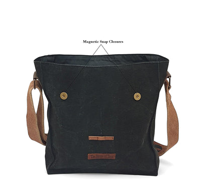 The House of tara Sturdy Cotton Canvas Messenger Bags for Men and Women | With two Magnetic Snap Buttons Flap Closure, Adjustable Body Strap & Multiutility Lobster Hook (Beige)