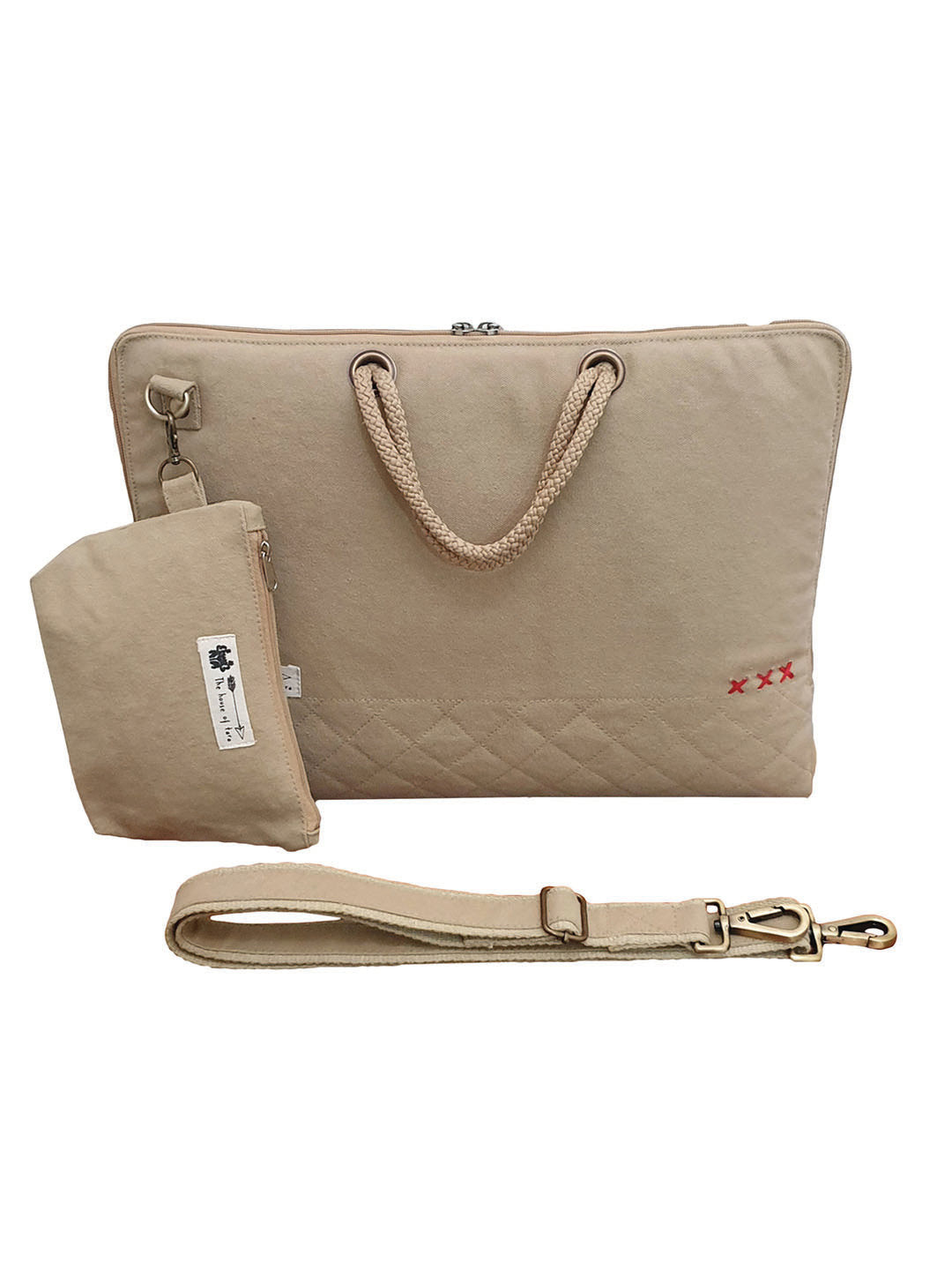 Unisex Messenger Bags | Laptop Messenger Bag made with Canvas | Fits upto 15.6 Inches Laptop/MacBook | Comes with Detachable Zip Pouch | Crossbody Sling Bag For Men Women