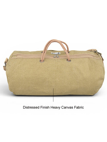 Canvas Travel Duffle Bag | 40 litres | Sports Duffel | Gym Bags | for Men and Women | Detachable Strap | Airline Carry-On Luggage | Quick Access Pockets |
