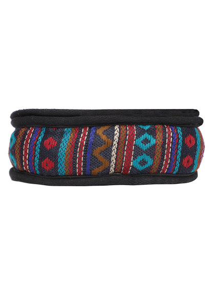 Ethnic Handloom Crossbody Sling Bag | Embellished with Tassels and Trims. Flap Closure with a Snap Button | Internal Zip Pocket | Multicolour side Crossbody Bag for Women | Handmade.