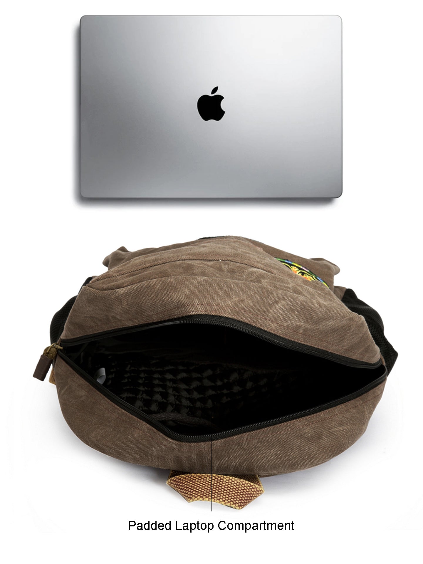 Canvas Laptop Backpack for Men & Women 16 Liters | Casual Bag with Waterproof Inner Lining & Laptop Compartment (fits up to 15.6 Inch) | Suitable for College & Travel