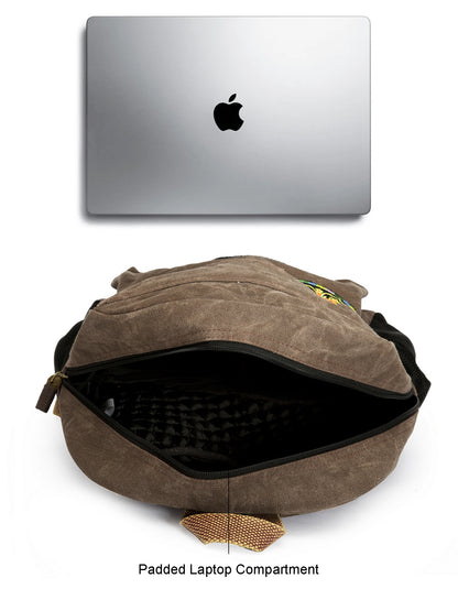 Canvas Laptop Backpack for Men & Women 16 Liters | Casual Bag with Waterproof Inner Lining & Laptop Compartment (fits up to 15.6 Inch) | Suitable for College & Travel