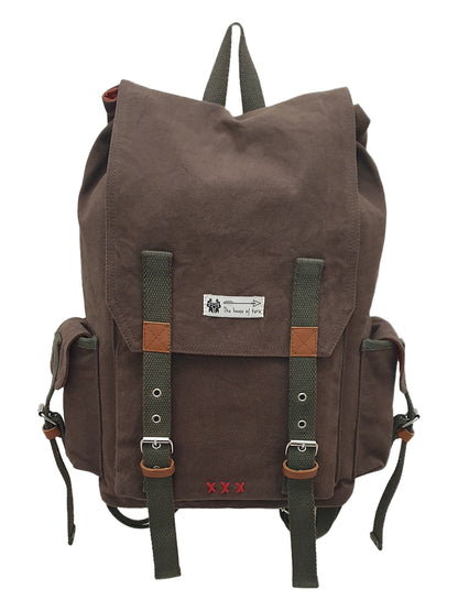 Canvas Backpack for Men and Women 23L | Casual Cotton Bag With  Inner Lining, 4 External & 3 Internal Pockets | Backpacks Suitable for College, Travel & Hiking