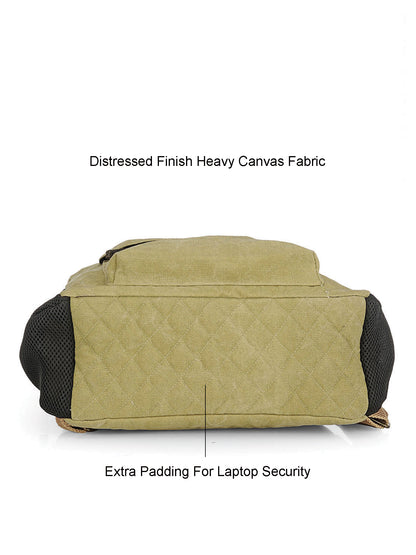Canvas Laptop Backpack for Men & Women 18 Liters | Casual Bag with  Inner Lining & Laptop Compartment (fits up to 15.6 Inch) | Suitable for College & Travel