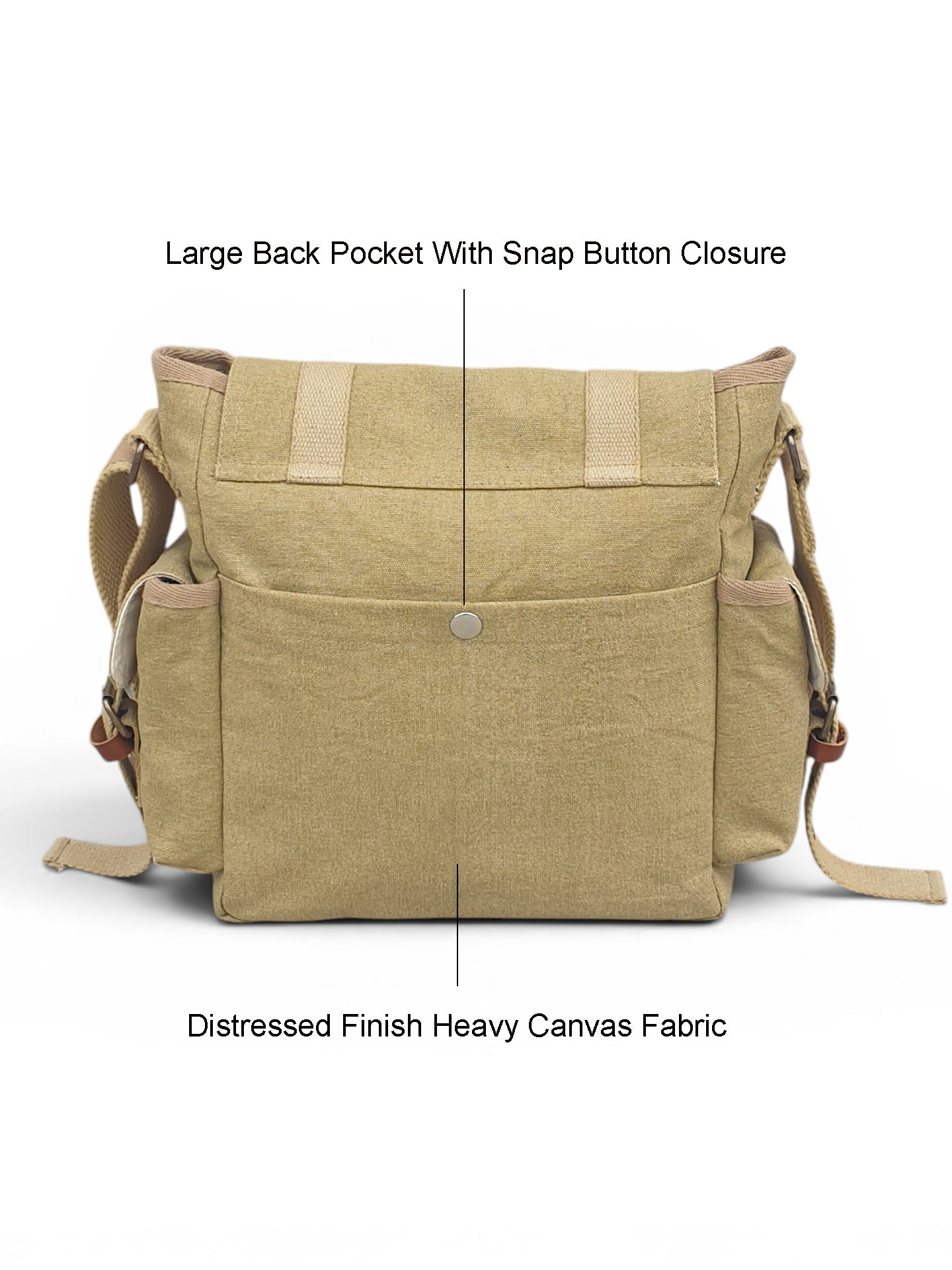 Distressed Cotton Canvas Sling Messenger Bag for Men and Women I Multipurpose Crossbody Bag I Travel Bag with Adjustable Strap | Unisex Sling Bag Crossbody Handbag for Office/Travel