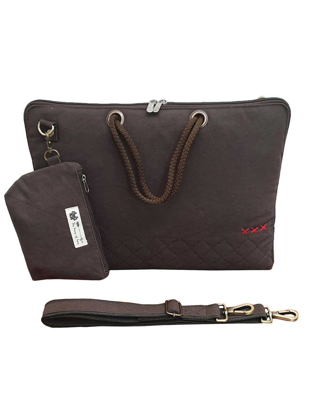 Unisex Messenger Bags | Laptop Messenger Bag made with Canvas | Fits upto 15.6 Inches Laptop/MacBook | Comes with Detachable Zip Pouch | Crossbody Sling Bag For Men Women