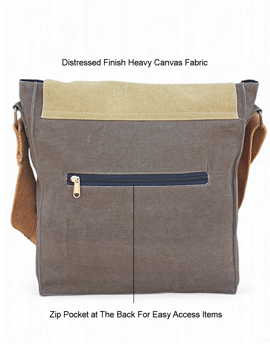 Sturdy Cotton Canvas Messenger Bags for Men and Women | With two Magnetic Snap Buttons Flap Closure, Adjustable Body Strap & Multiutility Lobster Hook