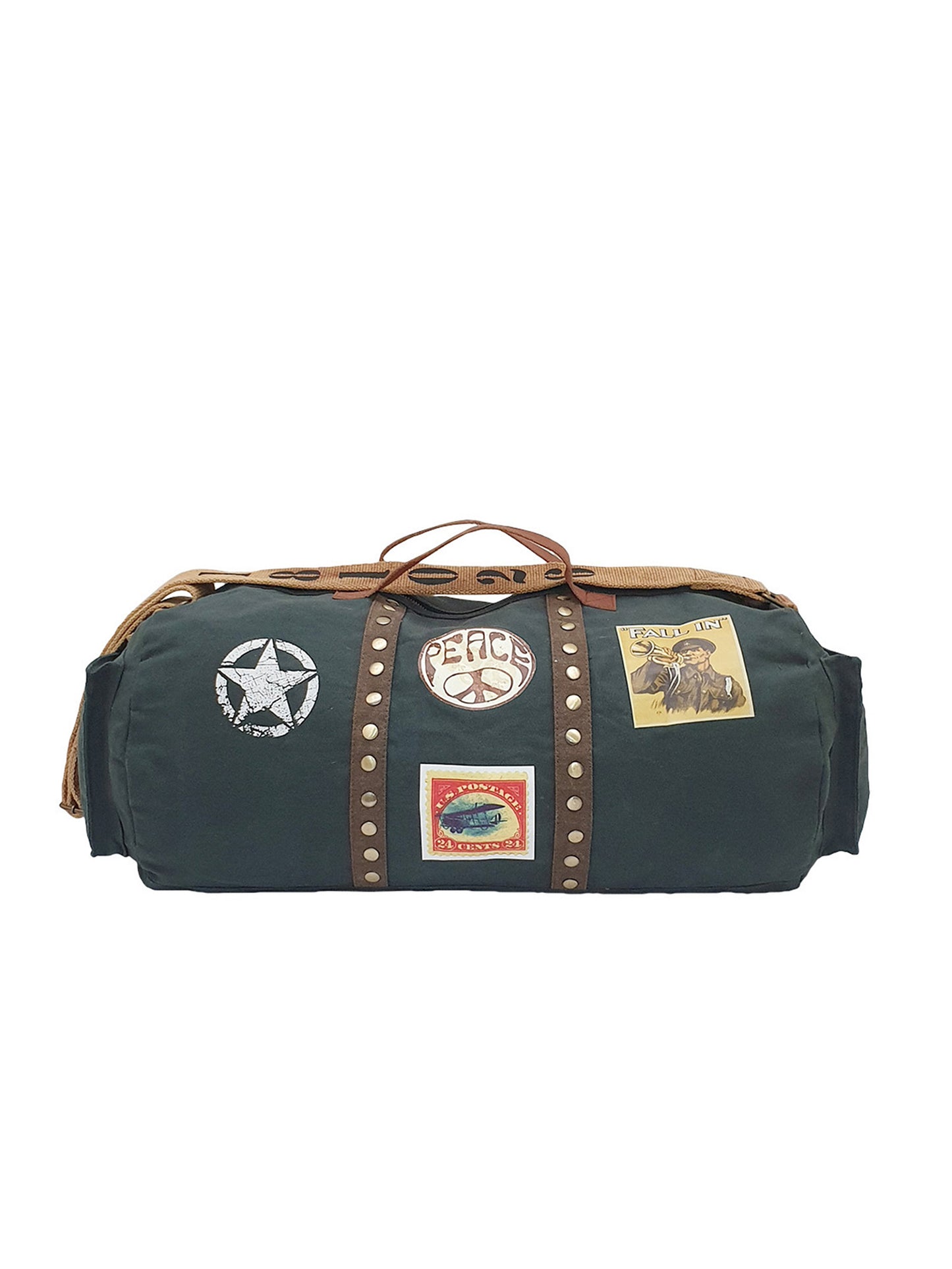 Canvas Travel Duffle Bag 25 litres | Sports Duffel | for Men and Women | Adjustable Broad Strap | Gym Bag | Airline Carry On Luggage | Quick Access Pockets |