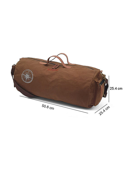 Canvas Travel Duffle Bag 25 litres | Sports Duffel | for Men and Women | Adjustable Removable Strap | Gym Bag | Luggage Garment Bag | Quick Access Pockets |