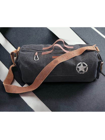 Canvas Travel Duffle Bag | 25 litres | Sports Duffel | Gym Bags | for Men and Women | Adjustable Broad Strap | Airline Carry-On Luggage | Quick Access Pockets |