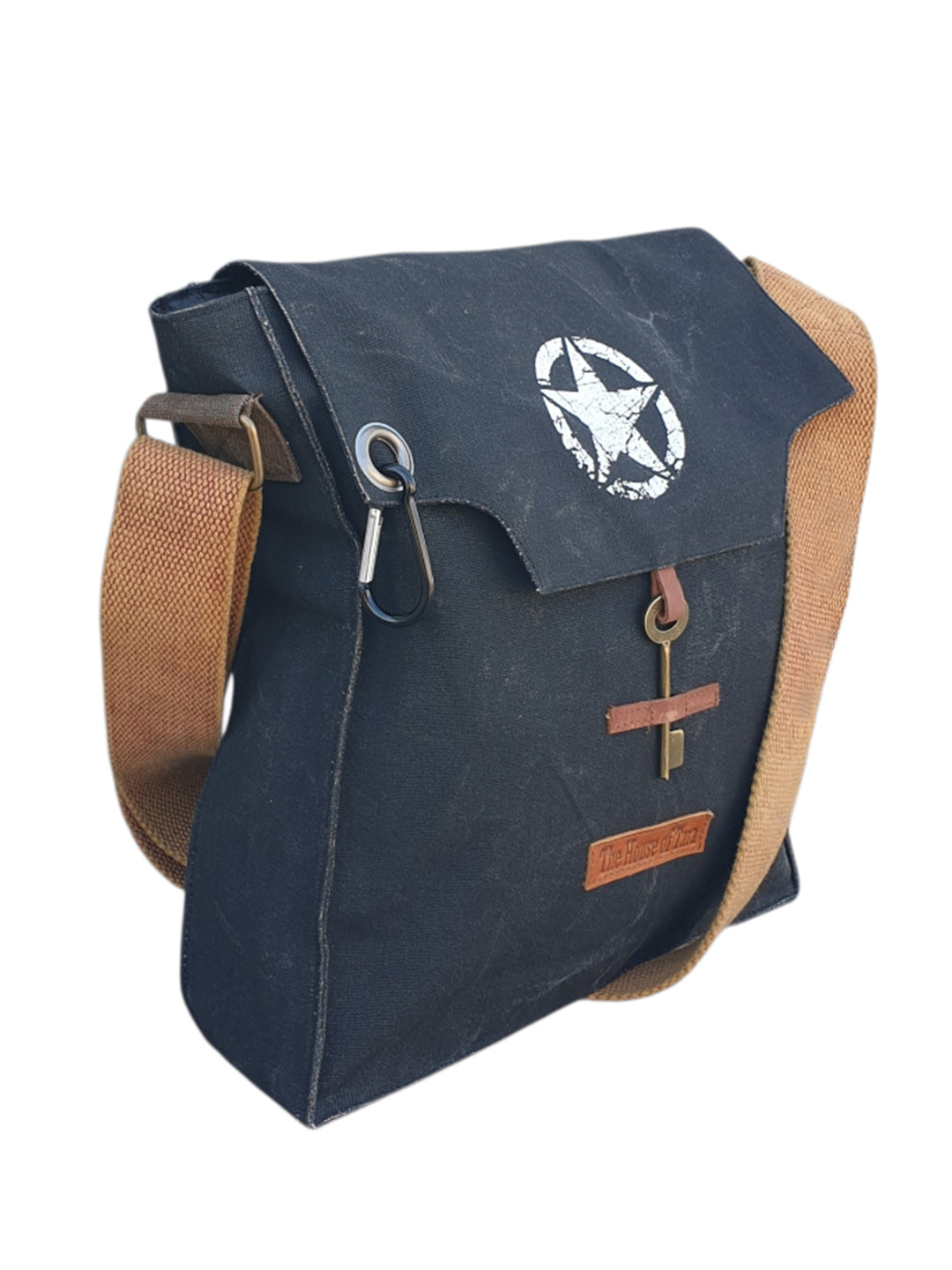 Sturdy Cotton Canvas Messenger Bags for Men and Women | With two Magnetic Snap Buttons Flap Closure, Adjustable Body Strap & Multiutility Lobster Hook