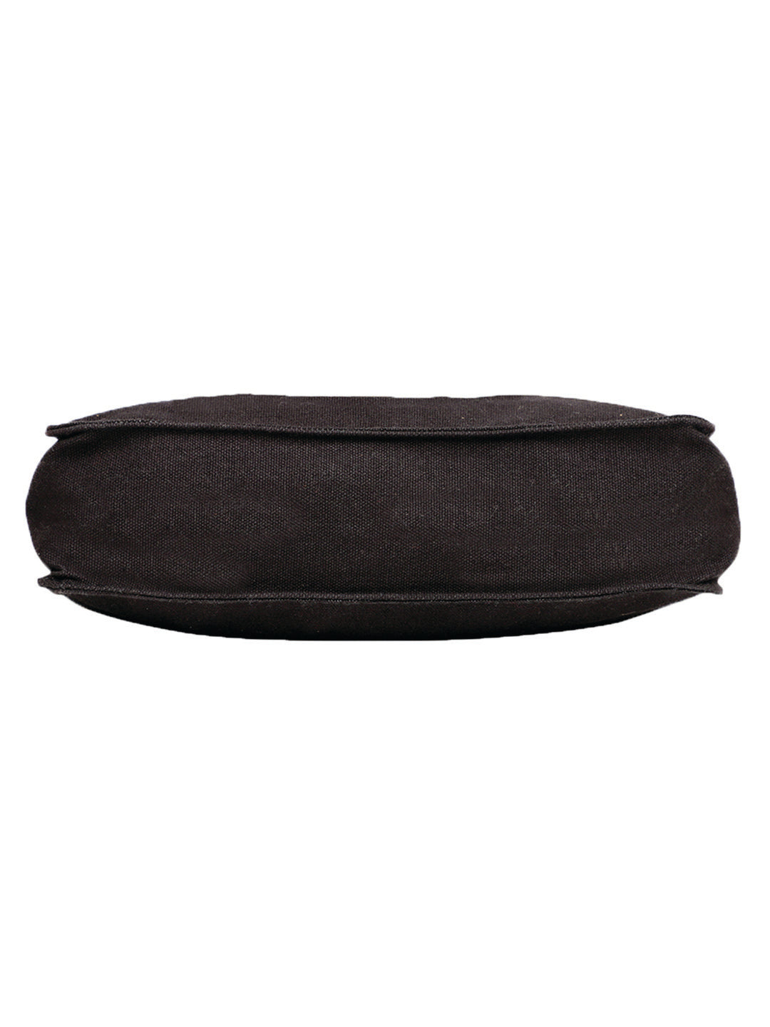 Canvas Side Sling Bag For Men & Women | Compact Messenger bag with Leather Strap on flap closure, Adjustable Shoulder Strap & Snap buttons | Casual bag for Office & Travel