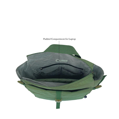 The House of tara Waterproof Backpack convertible Tote for Men & Women | 16 Litres | Stylish 2 in 1 Convertible Bag |For Office, College, Travel & Hiking | 15.6 inch Laptop Compatible (Moss Green)