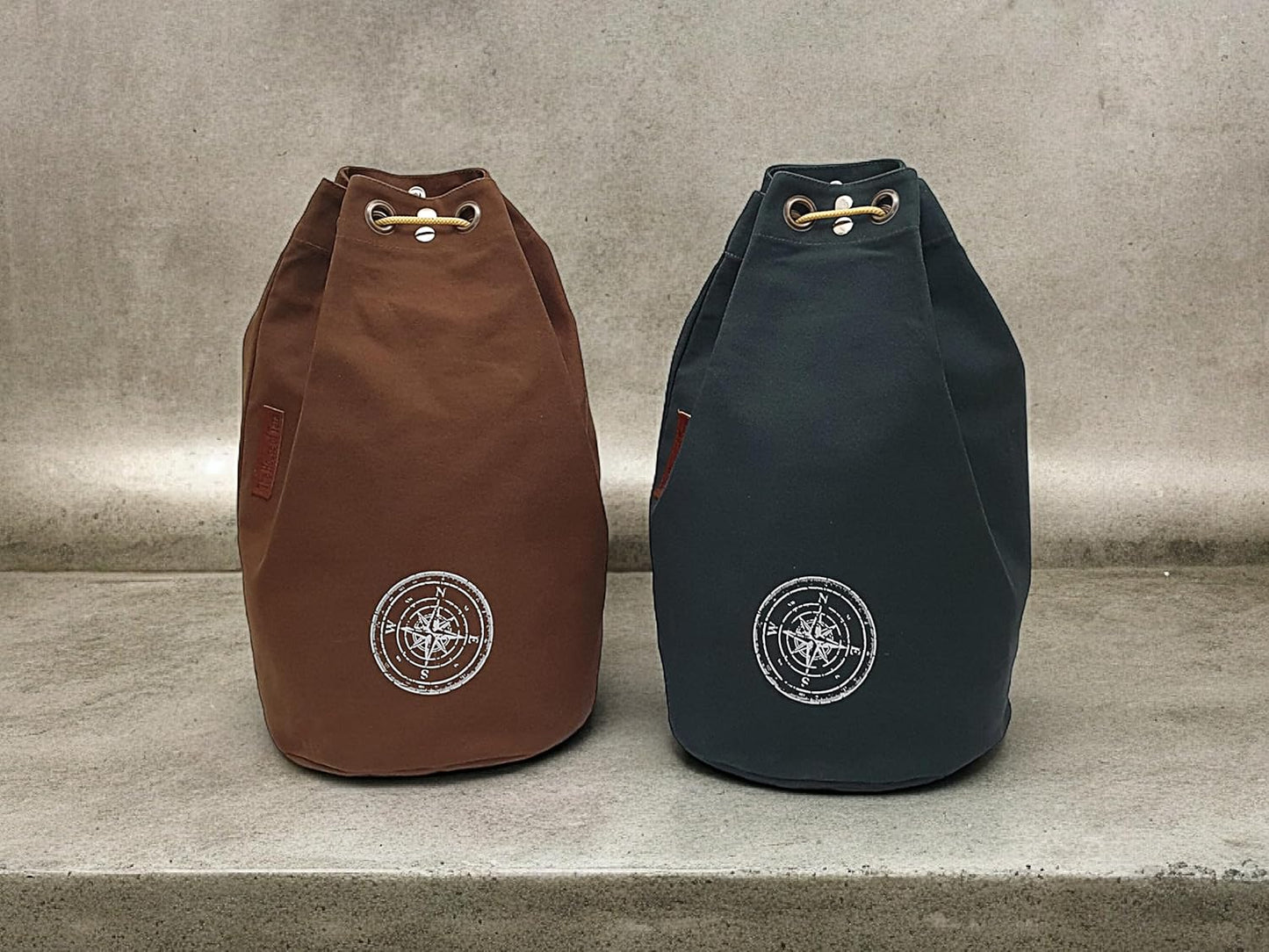 The House of tara Canvas Backpack for Men & Women 20 Litres | Casual Cotton Bag with Spacious Compartment & Drawstring Strap | Stylish Bag suitable for College, Hiking & Everyday Essentials (Khaki)