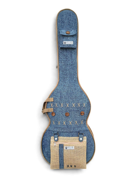 The House of tara Ethnic Heavy Cotton Fabric Electric Guitar Bag Cover for Men & Women | Modern Guitar Case |100% Cotton Lining | Adjustable Straps | Padded Protection | Zip Pockets