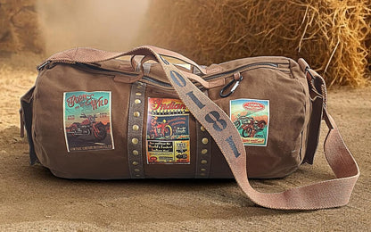 The House of Tara Canvas Travel Duffle Bag 25 litres | Sports Duffel | for Men and Women | Adjustable Broad Strap | Gym Bag | Airline Carry On Luggage | Quick Access Pockets | Khaki