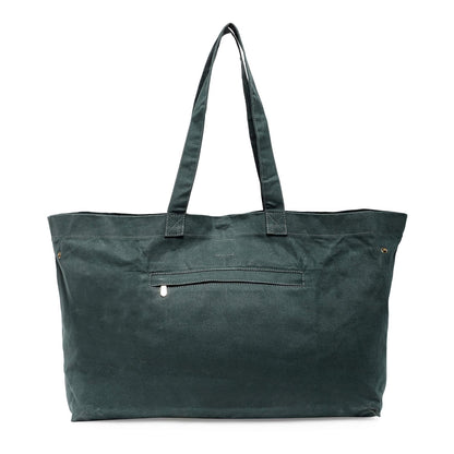 The House of tara Canvas Tote Bag with Detachable Pouch | Cotton Shopping Handbag | Magnetic Closure Tote with Zipper Pouch | Back Pocket with Zip | Wander Print | For Women