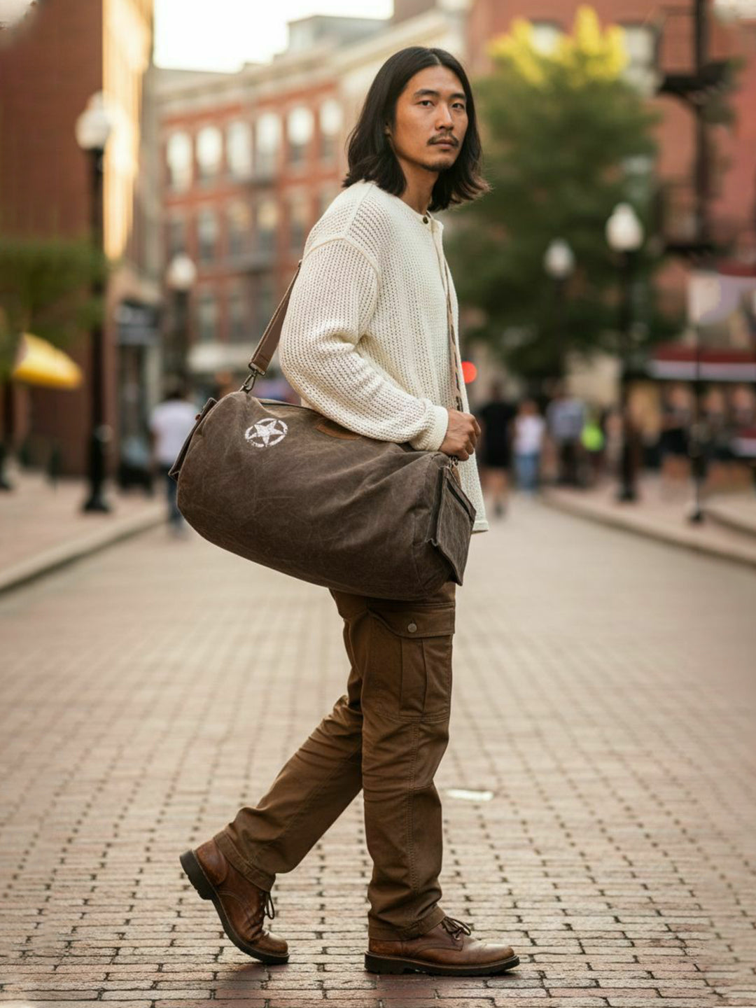 Canvas Travel Duffle Bag | 25 litres | Sports Duffel | Gym Bags | for Men and Women | Adjustable Broad Strap | Airline Carry-On Luggage | Quick Access Pockets |