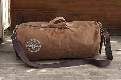 Canvas Travel Duffle Bag 25 litres | Sports Duffel | for Men and Women | Adjustable Removable Strap | Gym Bag | Luggage Garment Bag | Quick Access Pockets |