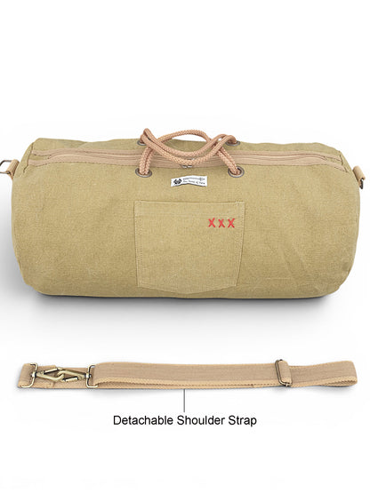 Canvas Travel Duffle Bag | 40 litres | Sports Duffel | Gym Bags | for Men and Women | Detachable Strap | Airline Carry-On Luggage | Quick Access Pockets |